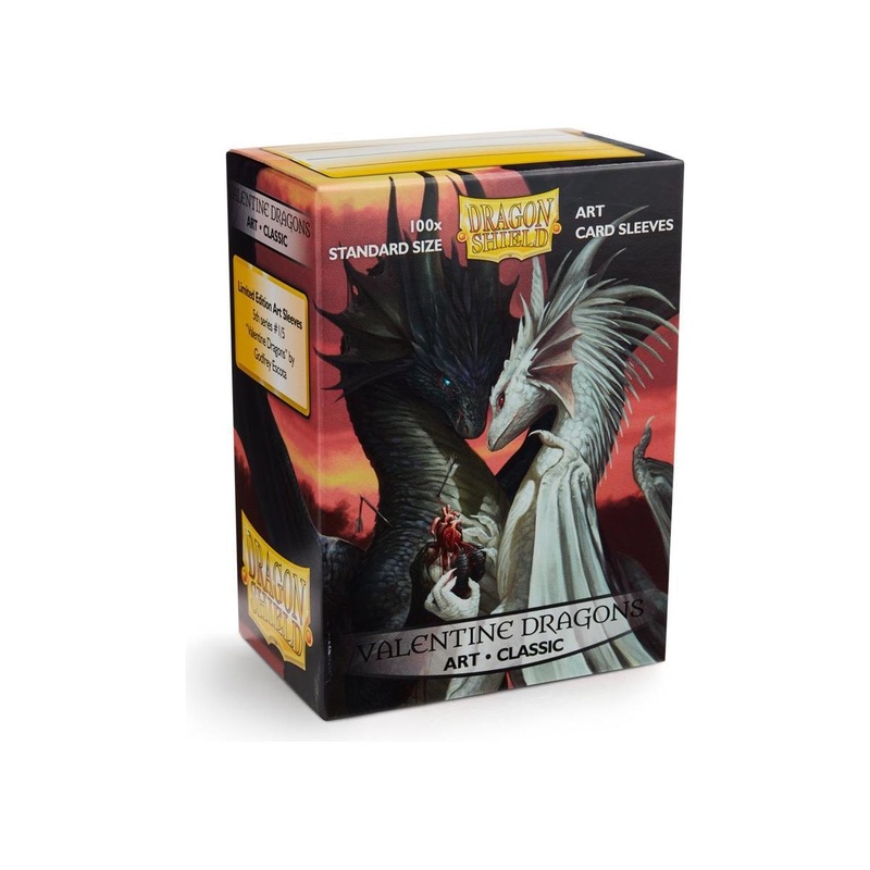 Arcane Tinmen - Dragon Shield Art Sleeves - Standard Size - Matte - Valentine Dragons - Package of 100