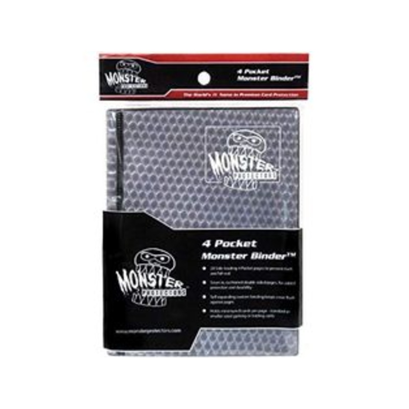 BCW - Monster - 4 Pocket Binder - Holofoil Black