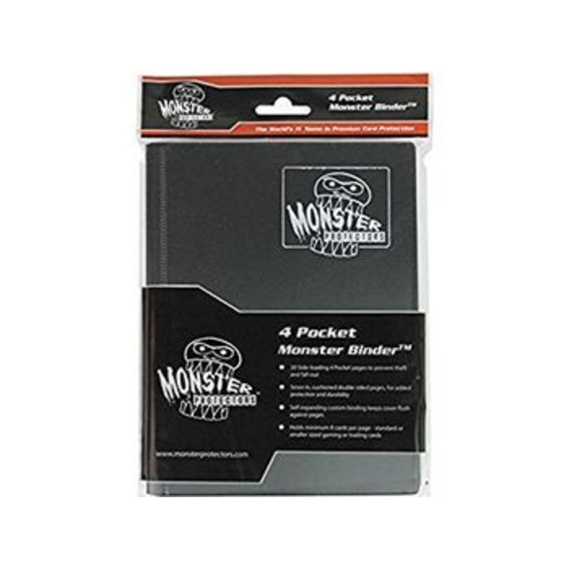 BCW - Monster - 4 Pocket Binder - Matte Black