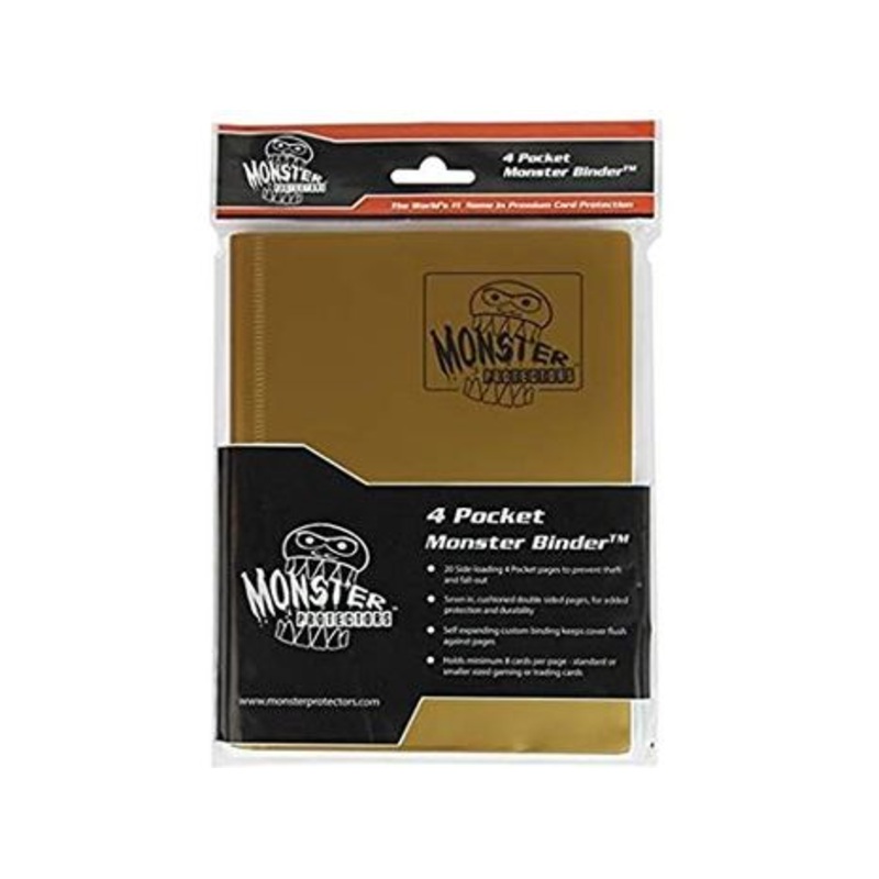 BCW - Monster - 4 Pocket Binder - Matte Gold