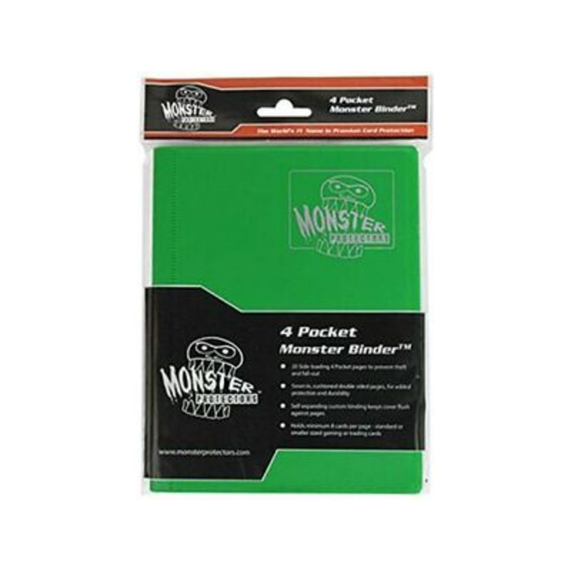BCW - Monster - 4 Pocket Binder - Matte Green