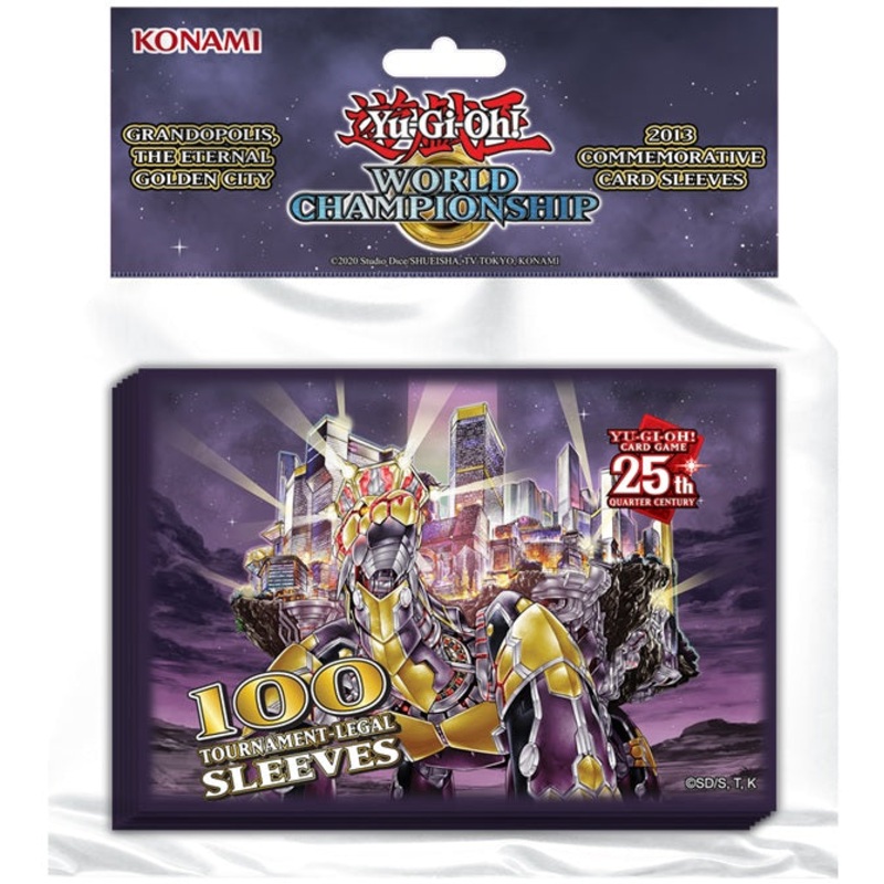 Konami - Yu-Gi-Oh! - World Championship - Grandopolis Eternal Golden City - Small Size - Card Sleeves - 100 Count