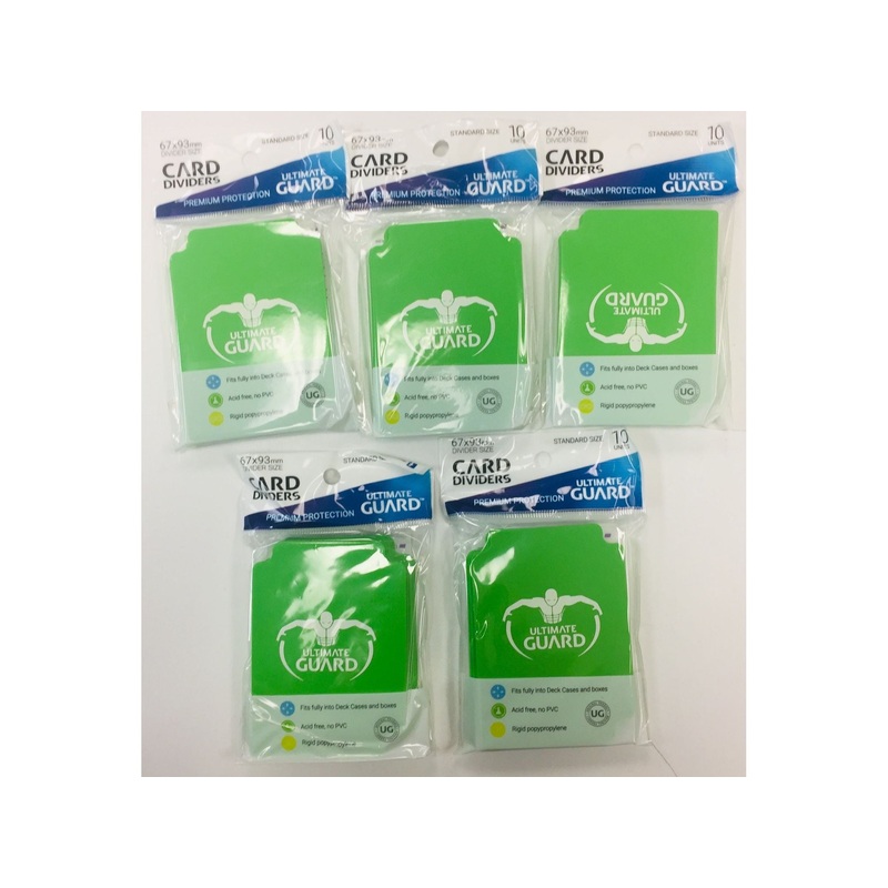 Ultimate Guard - Card Dividers - Light Green - 5 Pack