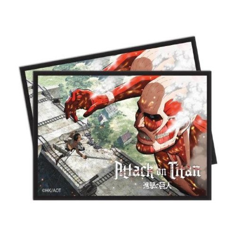 Ultra Pro - Deck Protectors - Standard Size - 65 Count Attack on Titan - Eren vs Colossal