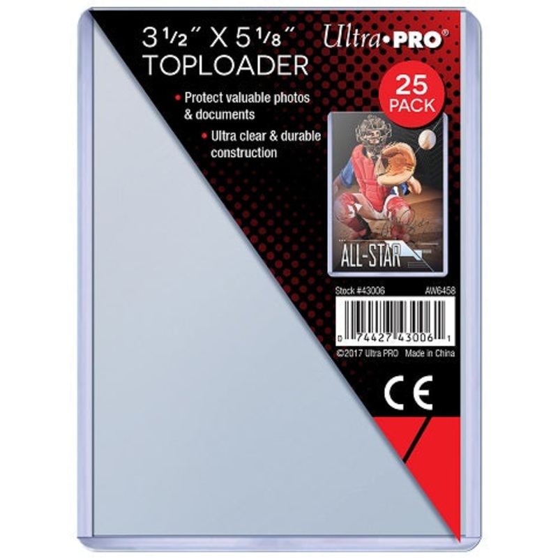 Ultra Pro - Top Loaders - 3 1/2" x 5 1/8" Pack of 25 for Oversized Young Guns