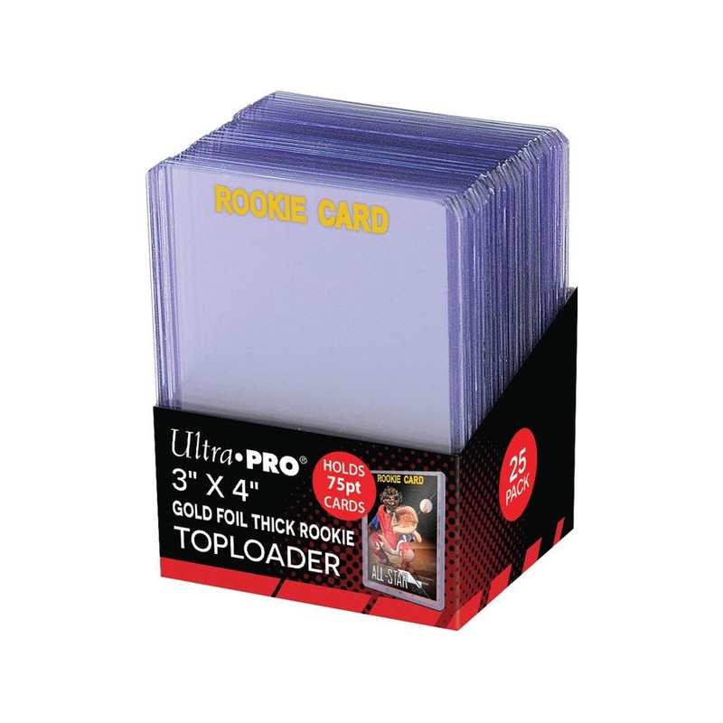 Ultra Pro - Top Loaders - 3x4 Super Thick Gold Foil Rookie 75pt Pack