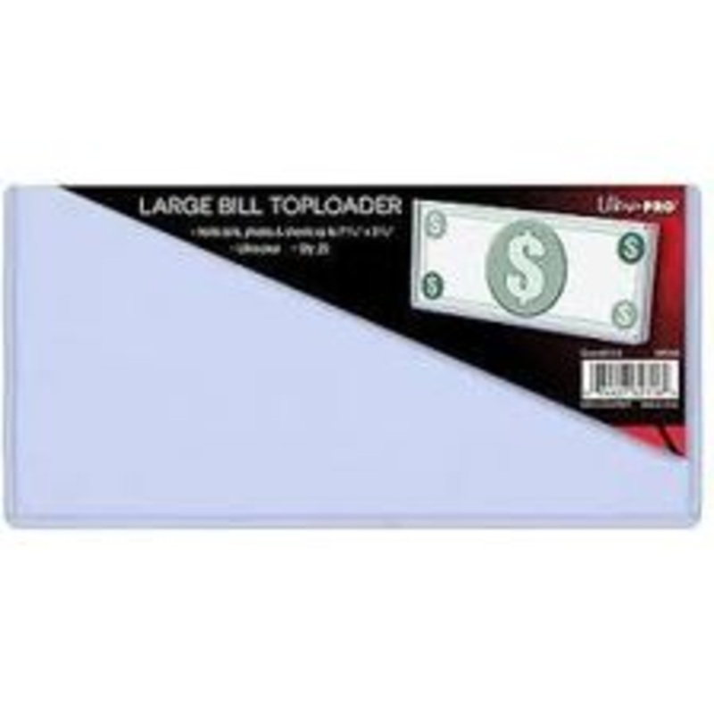 Ultra Pro - Top Loaders - 7-13/16" x 3-7/16" (198.43 mm x 87.31 mm) - Large Bill Size