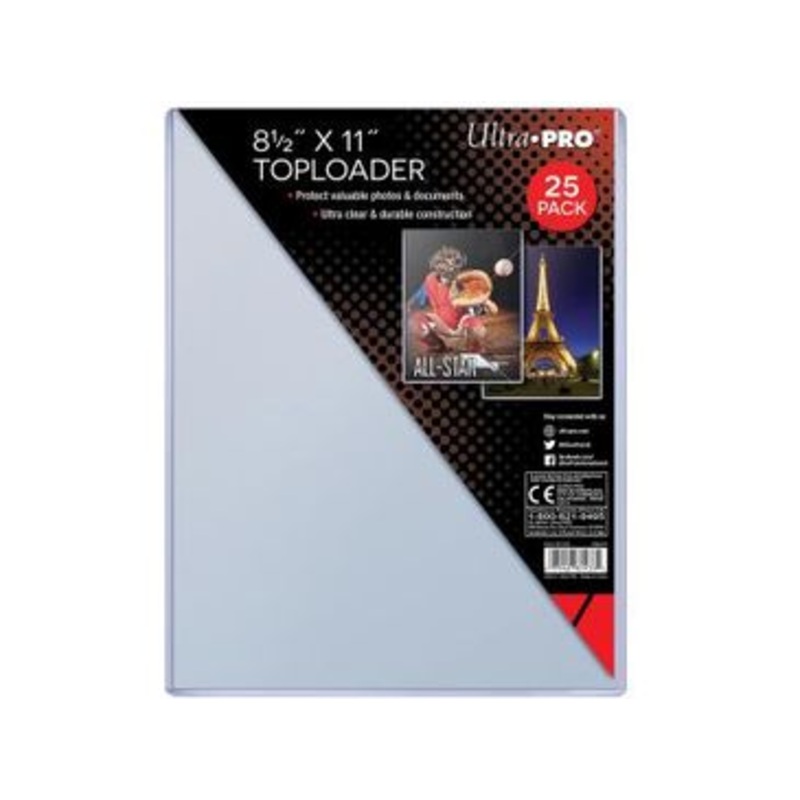Ultra Pro - Top Loaders - 8.5 x 11 for Photos and Documents Package of 25