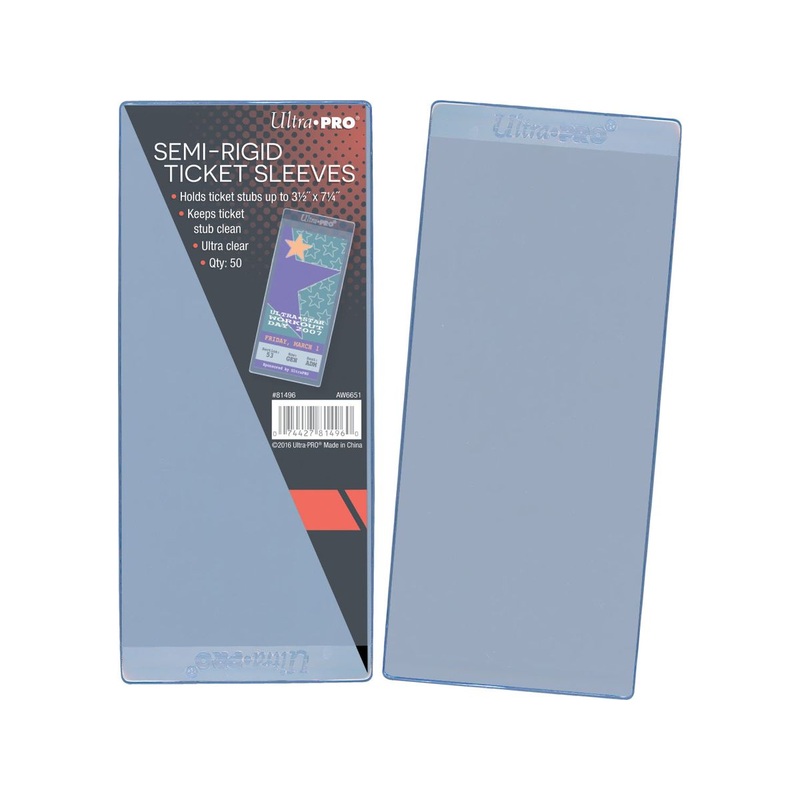Ultra Pro - Top Loaders - Semi-Rigid Ticket Holder - Package of 50