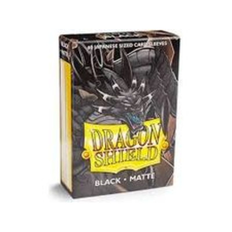 Arcane Tinmen - Dragon Shield Sleeves - Japanese Size - Matte - Black - Package of 60