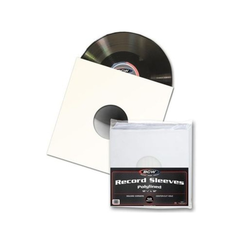 BCW - Paper Record Sleeves Polylined - 12 1/8" x 12" Package of 50