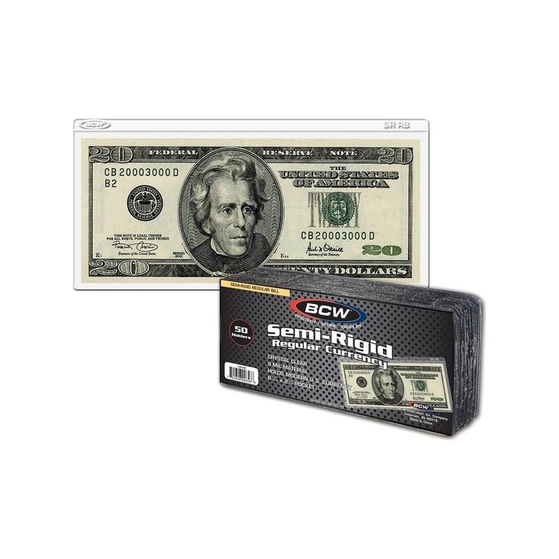 BCW - Semi-Rigid Regular Currency/Bill Holders