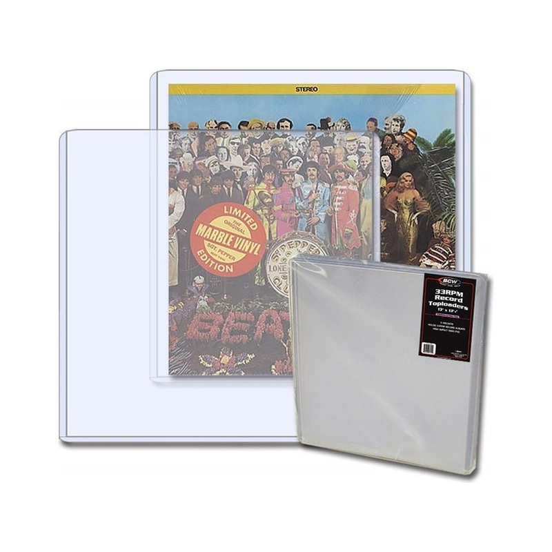 BCW - Top Loaders - 33 RPM Record Album - 9mm - Package of 5