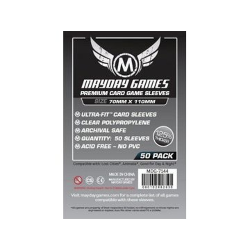 Mayday Games - Premium Card Sleeves - 50 Count - Clear