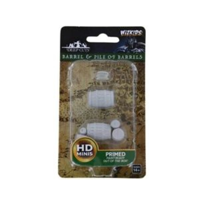 Wizkids - Dungeons and Dragons - Unpainted Miniature - Deep Cuts - Barrel and Pile of Barrels - 73361