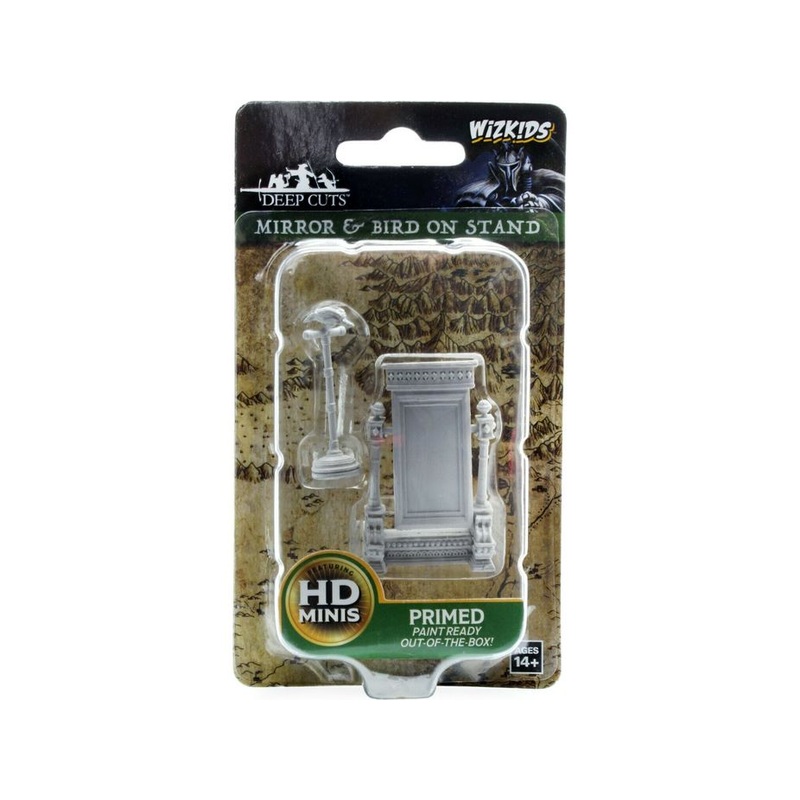 Wizkids - Dungeons and Dragons - Unpainted Miniature - Deep Cuts - Mirror and Bird Stand - 73367