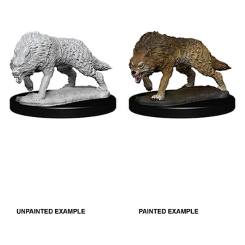 Wizkids - Dungeons and Dragons - Unpainted Miniature - Deep Cuts - Timber Wolf - 73553