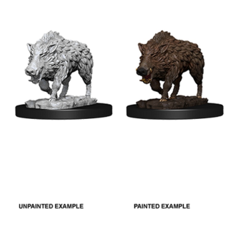 Wizkids - Dungeons and Dragons - Unpainted Miniature - Deep Cuts - Wild Boar - 73554