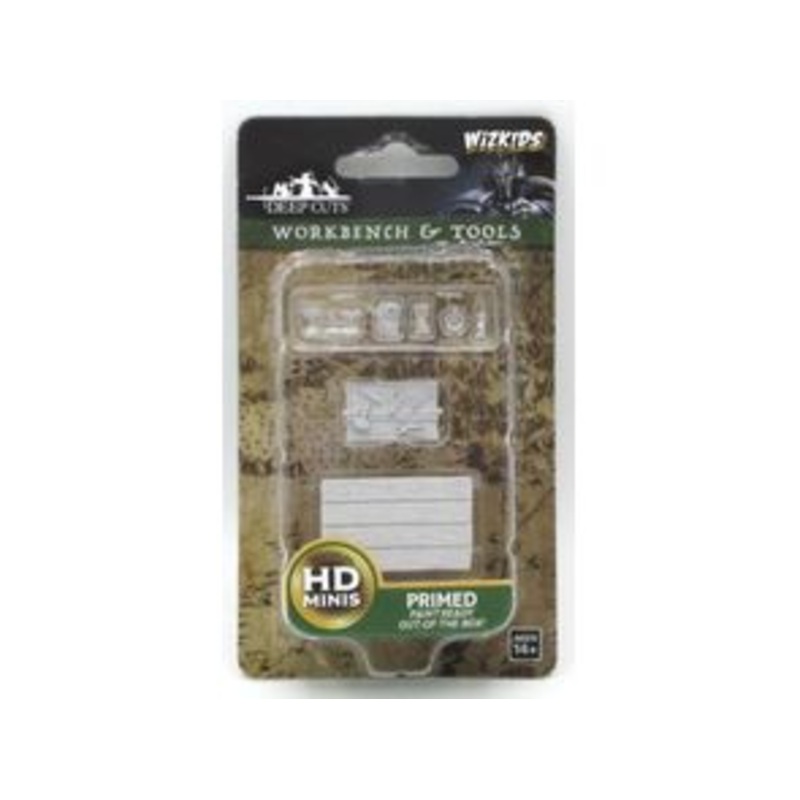Wizkids - Dungeons and Dragons - Unpainted Miniature - Deep Cuts - Workbench and Tools - 73369