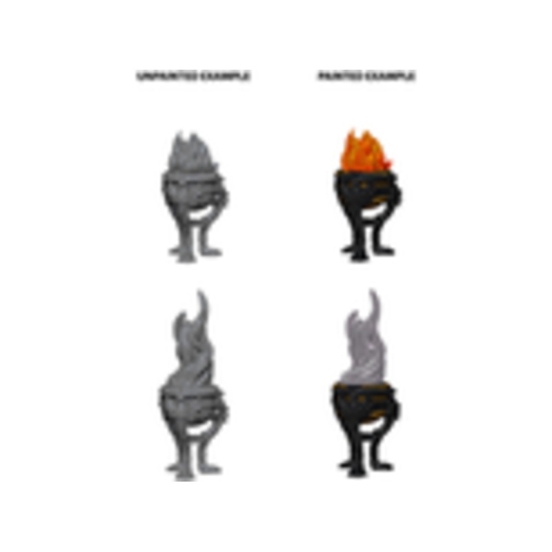 Wizkids - Dungeons and Dragons - Unpainted Miniatures - Deep Cuts - Braziers - 73034