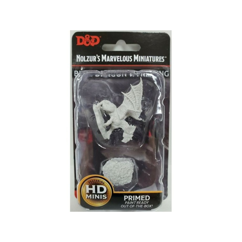 Wizkids - Dungeons and Dragons - Unpainted Miniatures - Nolzurs Marvelous Miniatures - Blue Dragon Wyrmling - 73852