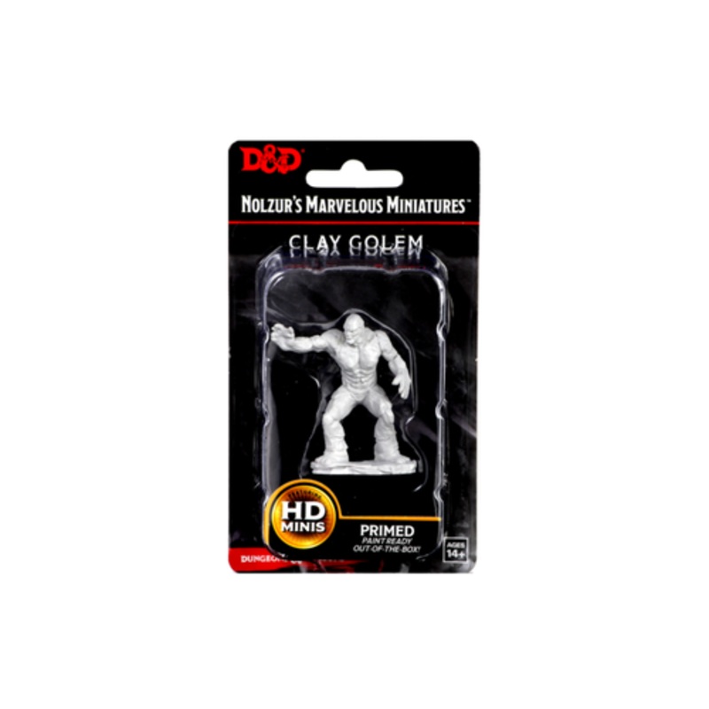 Wizkids - Dungeons and Dragons - Unpainted Miniatures - Nolzurs Marvelous Miniatures - Clay Golem - 73843