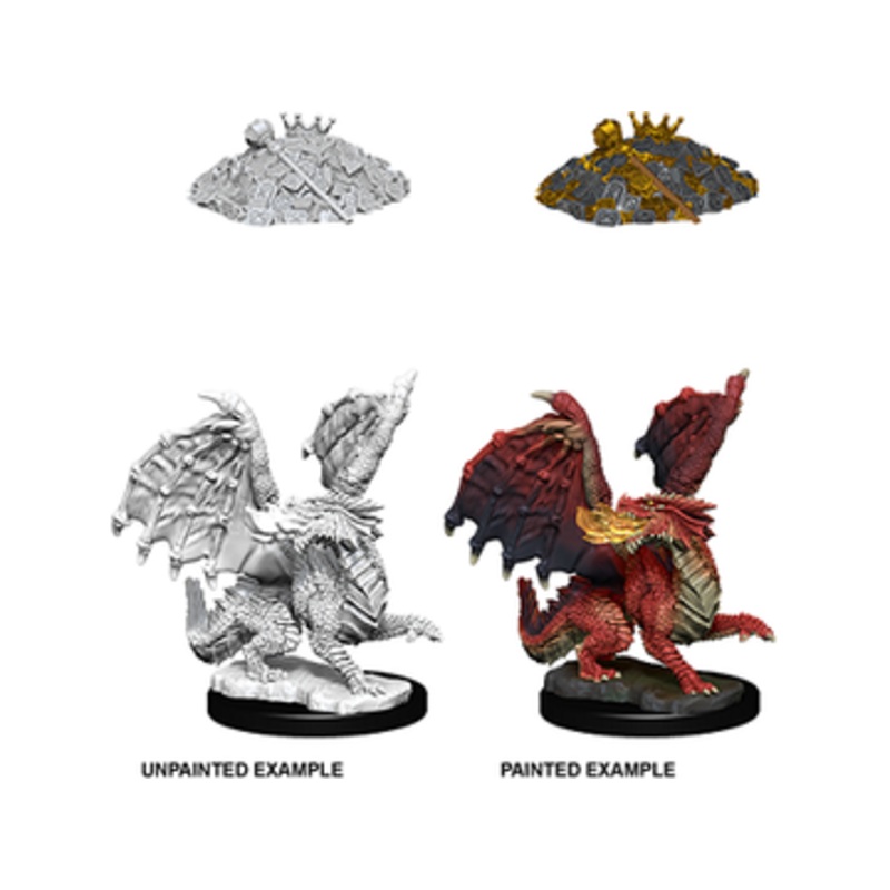 Wizkids - Dungeons and Dragons - Unpainted Miniatures - Nolzurs Marvelous Miniatures - Red Dragon Wyrmling - 73851