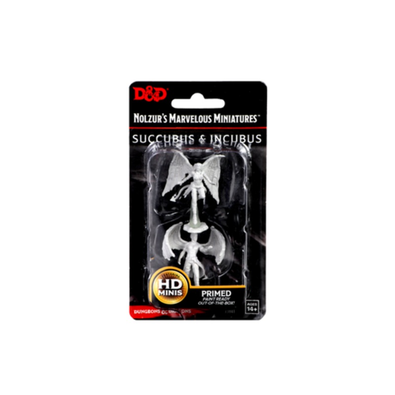 Wizkids - Dungeons and Dragons - Unpainted Miniatures - Nolzurs Marvelous Miniatures - Succubus and Incubus - 73841
