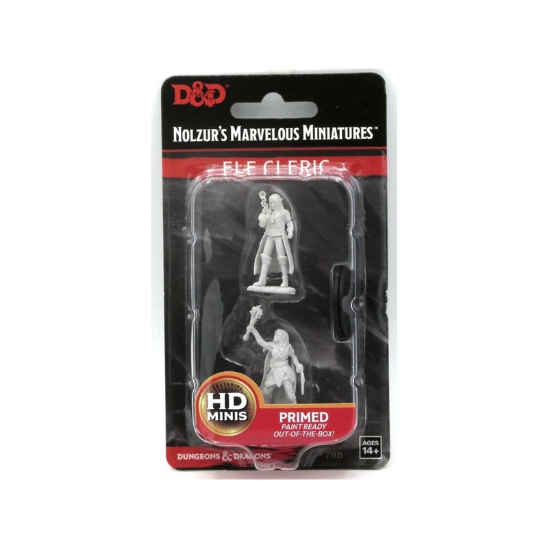 Wizkids - Dungeons and Dragons - Unpainted Miniatures - Nolzurs Marvelous Miniatures - Female Elf Cleric - 73835