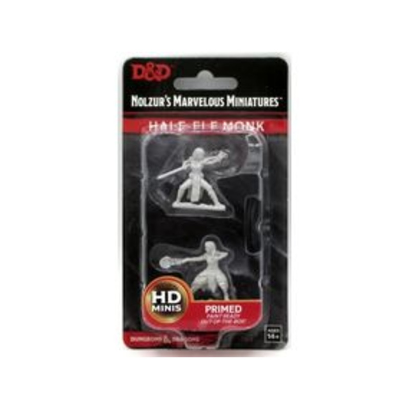 Wizkids - Dungeons and Dragons - Unpainted Miniatures - Nolzurs Marvelous Miniatures - Female Half-Elf Monk - 73839