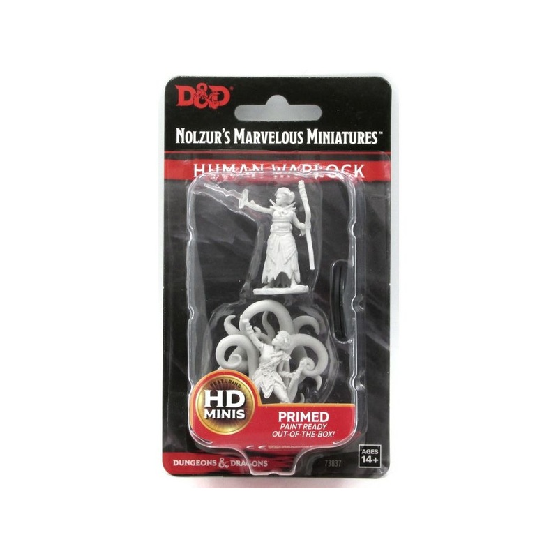 Wizkids - Dungeons and Dragons - Unpainted Miniatures - Nolzurs Marvelous Miniatures - Female Human Warlock - 73837