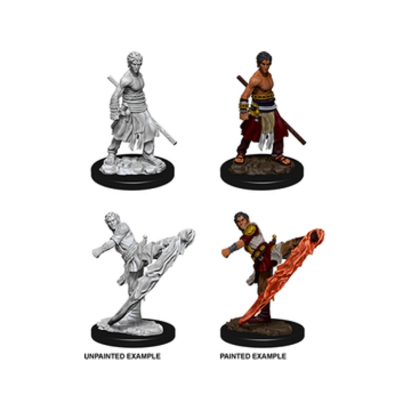 Wizkids - Dungeons and Dragons - Unpainted Miniatures - Nolzurs Marvelous Miniatures - Male Half-Elf Monk - 73838