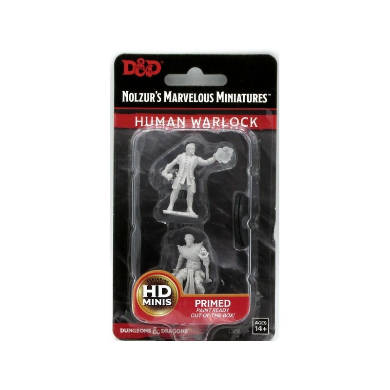Wizkids - Dungeons and Dragons - Unpainted Miniatures - Nolzurs Marvelous Miniatures - Male Human Warlock - 73836