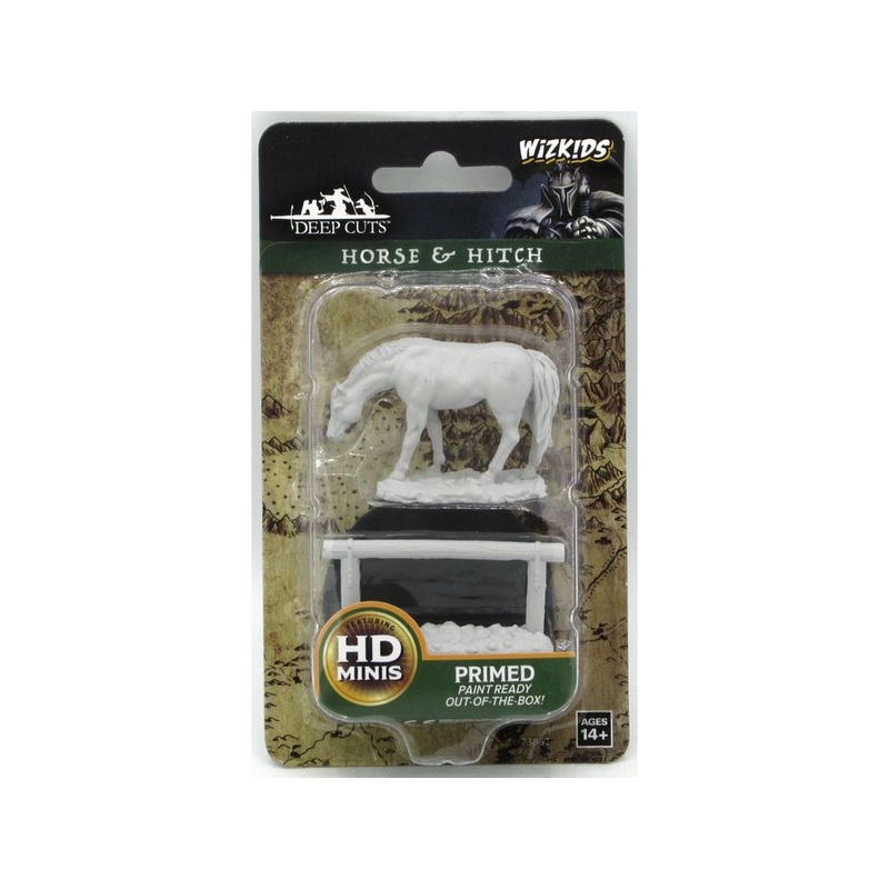Wizkids - Unpainted Miniatures - Deep Cuts - Horse and Hitch Post - 73862