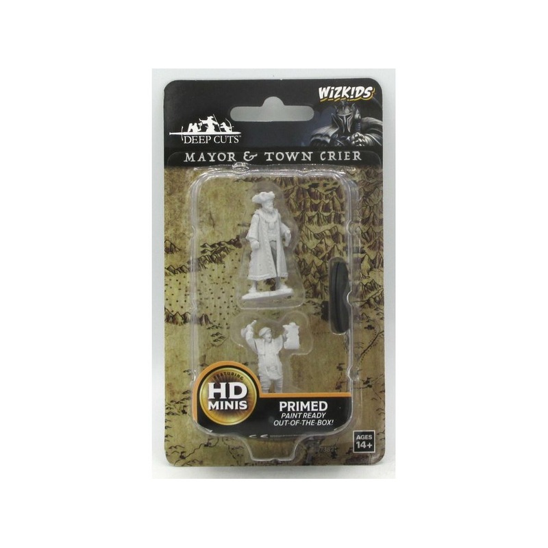 Wizkids - Unpainted Miniatures - Deep Cuts - Mayor and Town Crier - 73871
