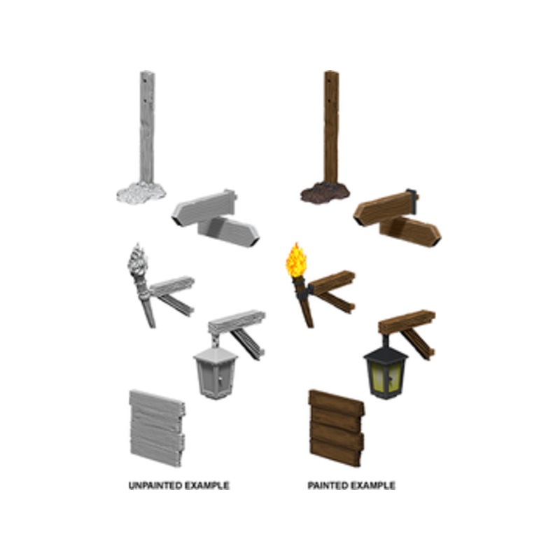 Wizkids - Unpainted Miniatures - Deep Cuts - Signs and Lights - 73869