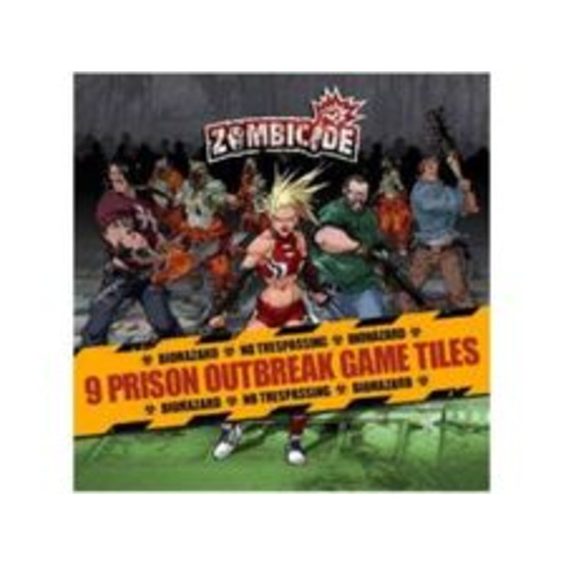 Cool Mini or Not - Zombicide - 9 Prison Outbreak Game Tiles