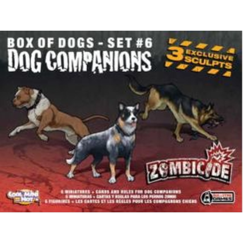 Cool Mini or Not - Zombicide - Box of Dogs - 6 Dog Companions