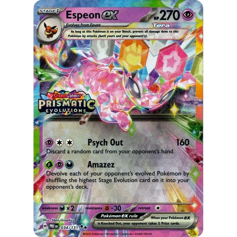 Espeon ex (034/131) (Prismatic Evolutions Stamp) [Scarlet & Violet: Prismatic Evolutions]