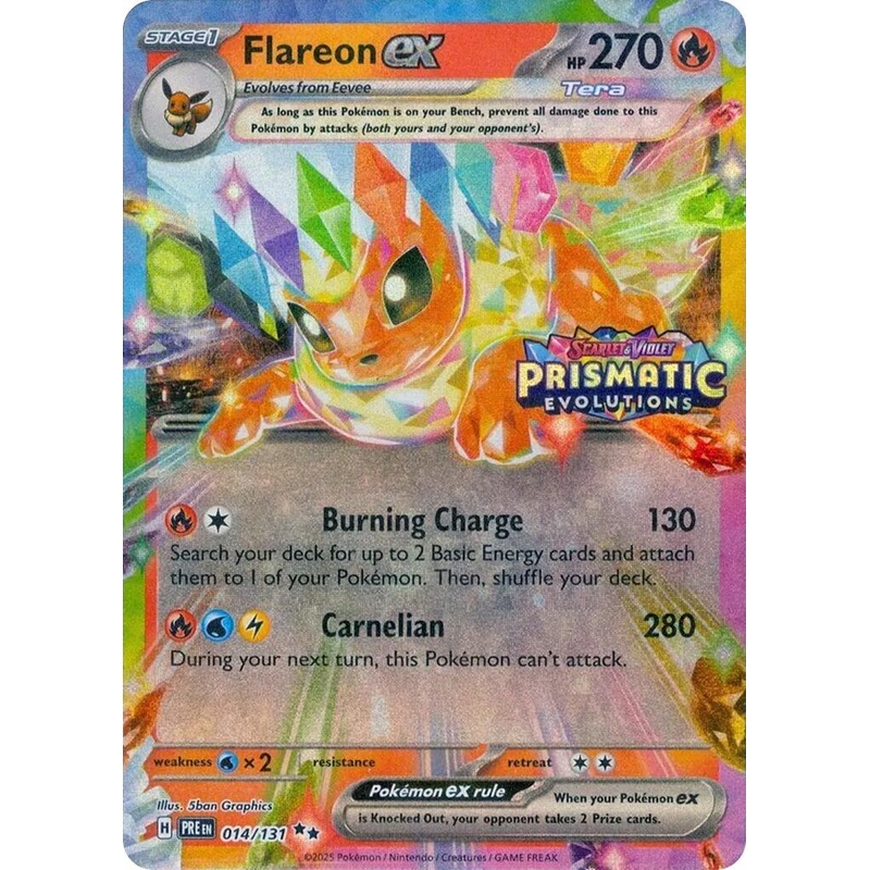 Flareon ex (014/131) (Prismatic Evolutions Stamp) [Scarlet & Violet: Prismatic Evolutions]