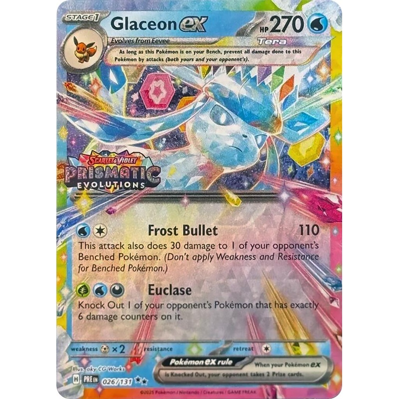 Glaceon ex (026/131) (Prismatic Evolutions Stamp) [Scarlet & Violet: Prismatic Evolutions]