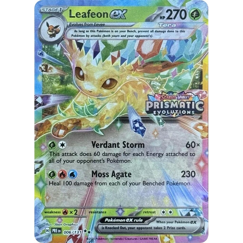 Leafeon ex (006/131) (Prismatic Evolutions Stamp) [Scarlet & Violet: Prismatic Evolutions]