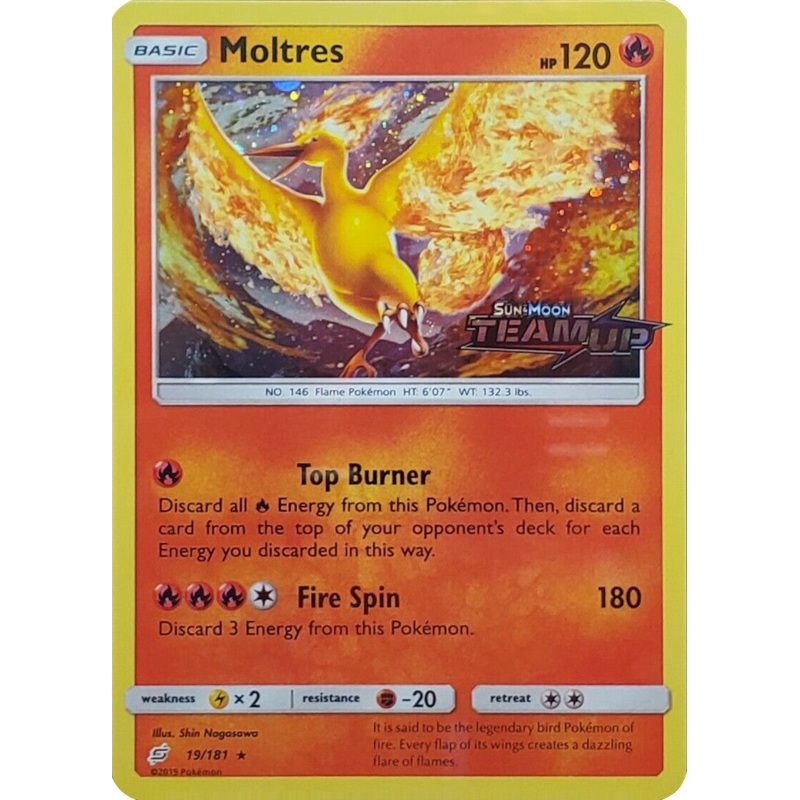 Moltres (19/181) (Stamped) [Sun & Moon: Team Up]