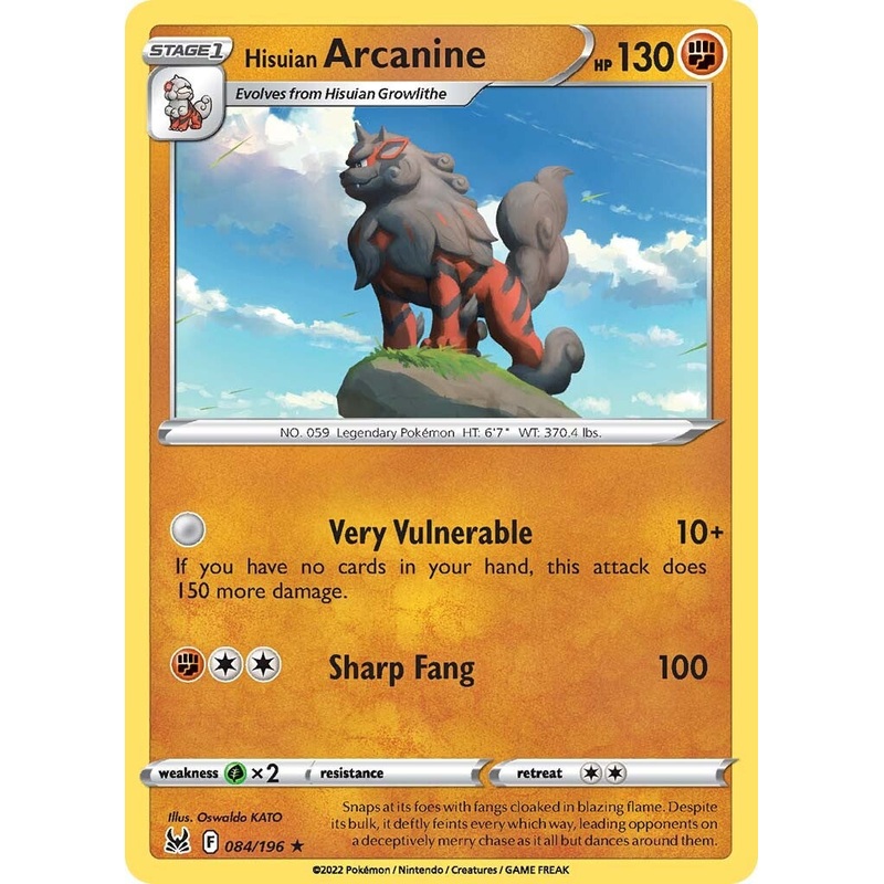 Hisuian Arcanine (084/196) [Sword & Shield: Lost Origin]