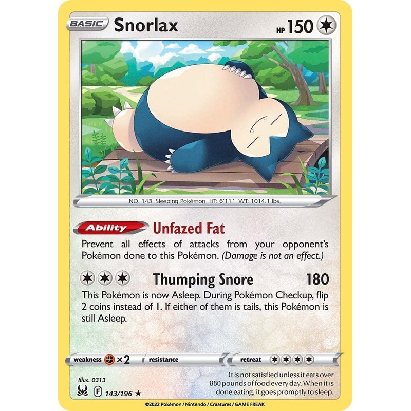 Snorlax (143/196) [Sword & Shield: Lost Origin]