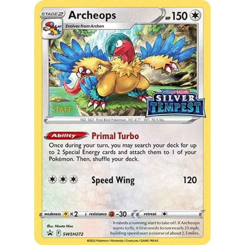 Archeops (SWSH272) (Prerelease) (Staff) [Sword & Shield: Black Star Promos]
