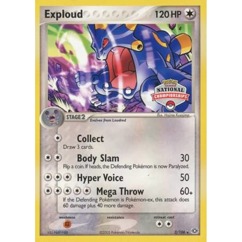 Exploud (3/106) (National Championship Promo) [EX: Emerald]