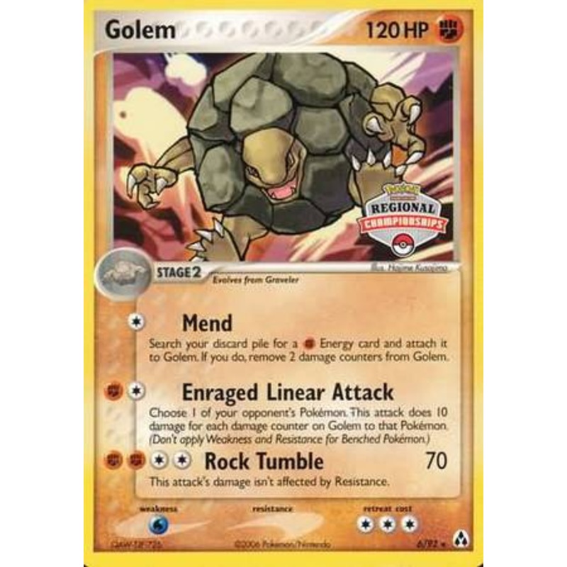 Golem (6/92) (Regional Championship Promo) [EX: Legend Maker]