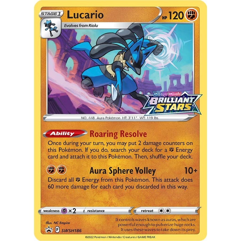 Lucario (SWSH186) (Prerelease Promo) [Sword & Shield: Black Star Promos]