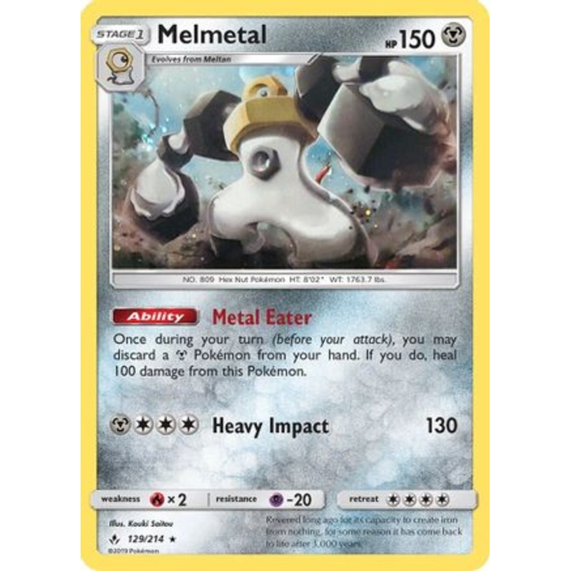 Melmetal (129/214) (Cosmos Holo) [Sun & Moon: Unbroken Bonds]